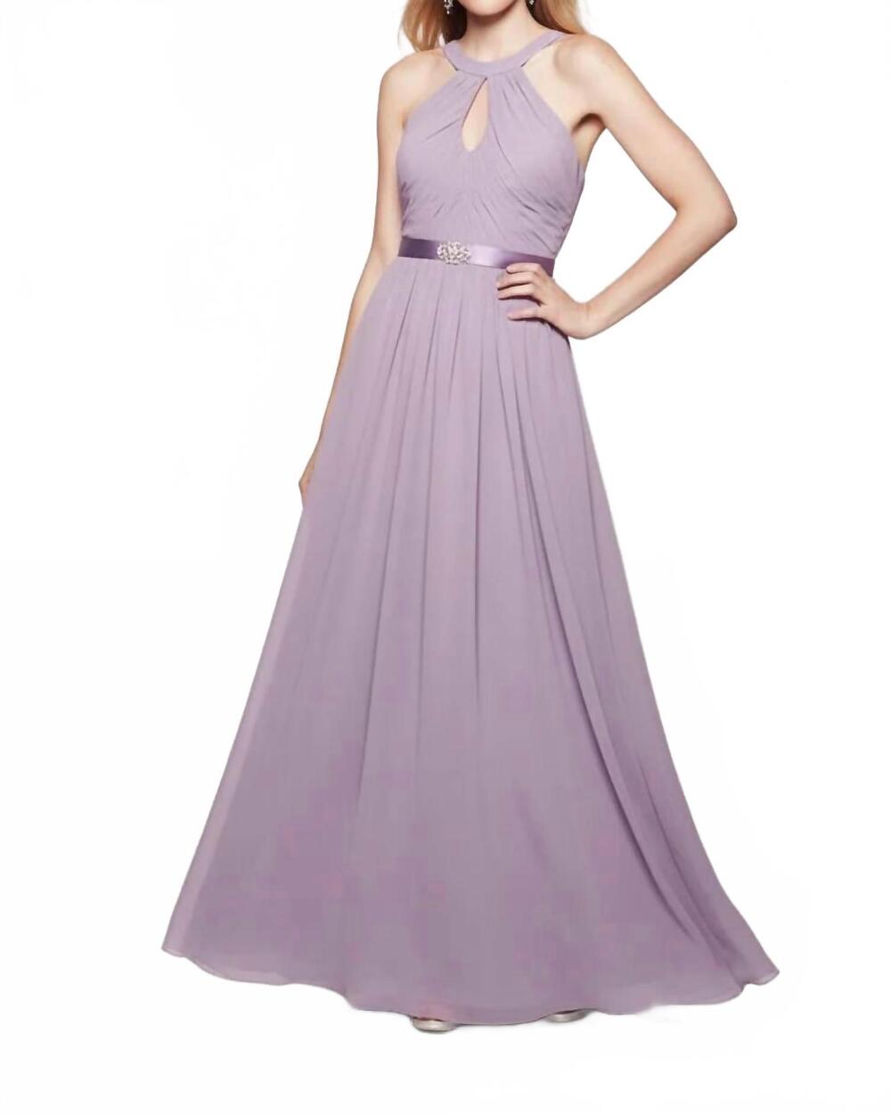NEW LAST DRESS celeste grace halter neck gown in lilac